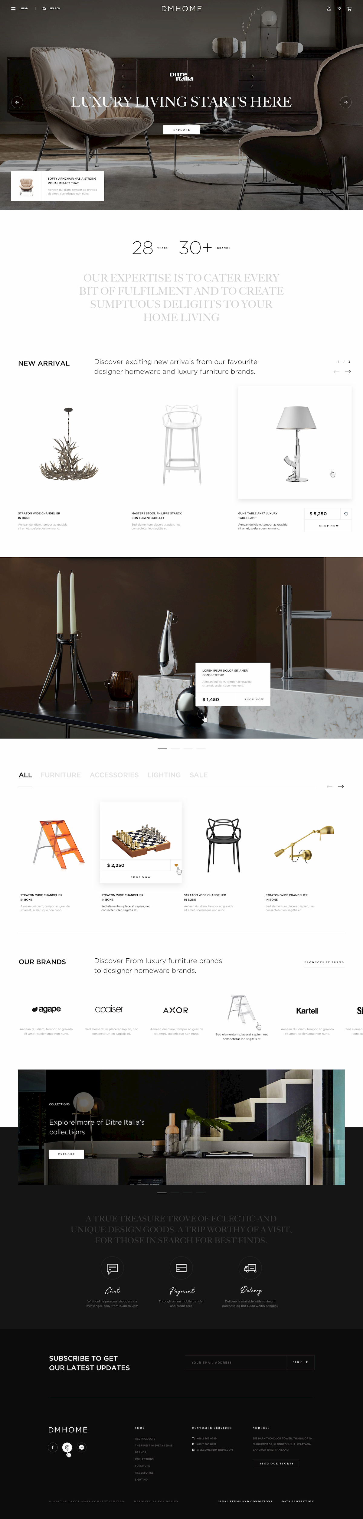 Luxury and Sales-Driven Website for DMHOME Furniture Brand