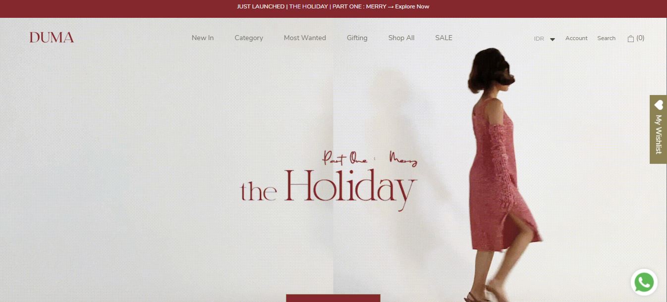 Website Development for Duma Official: Luxury Women's Fashion Brand