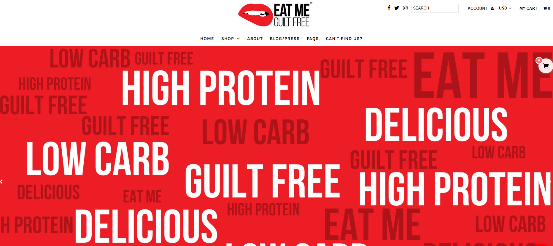 Eatmeguiltfree.com screenshot