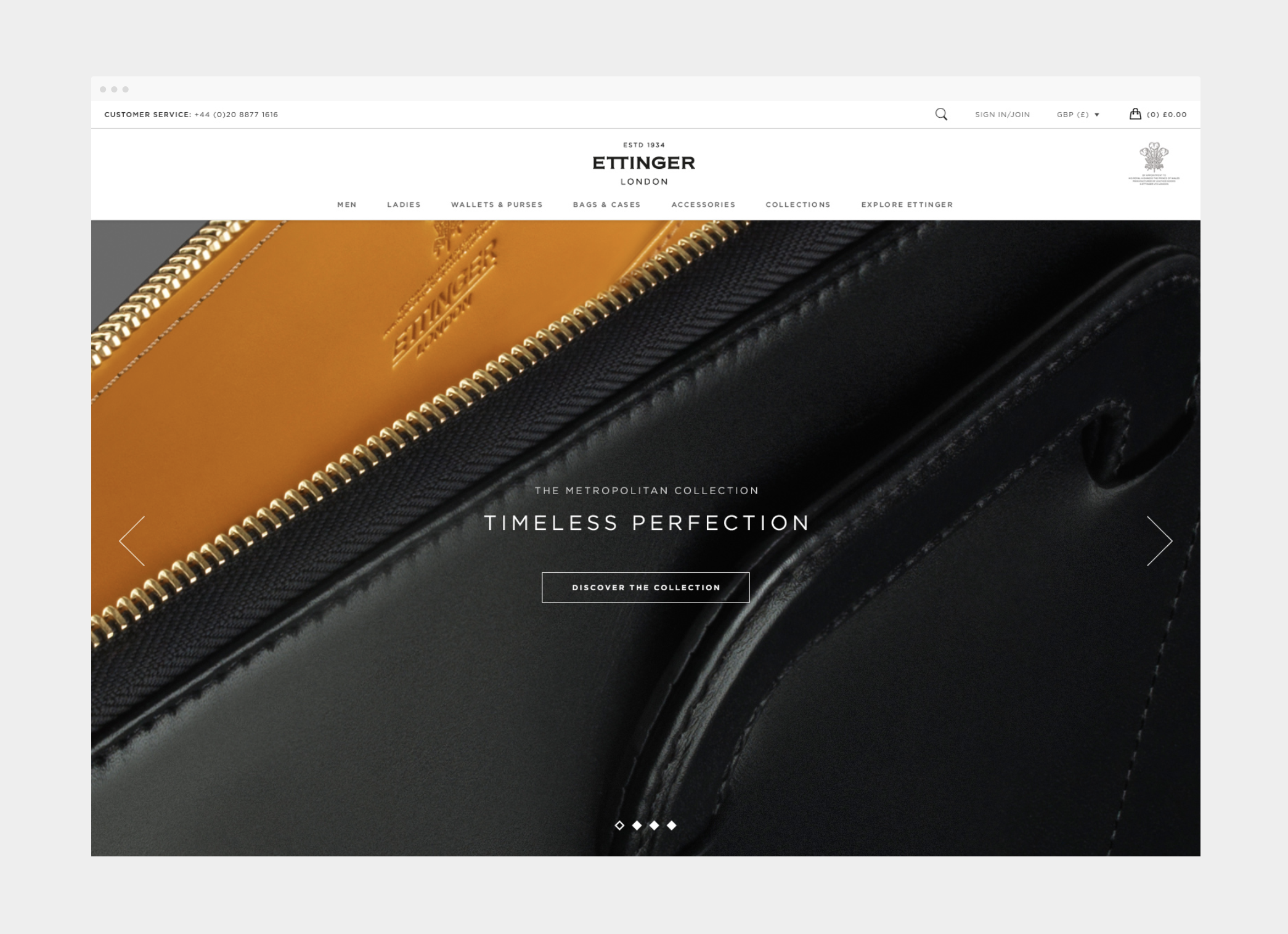 Ettinger London screenshot