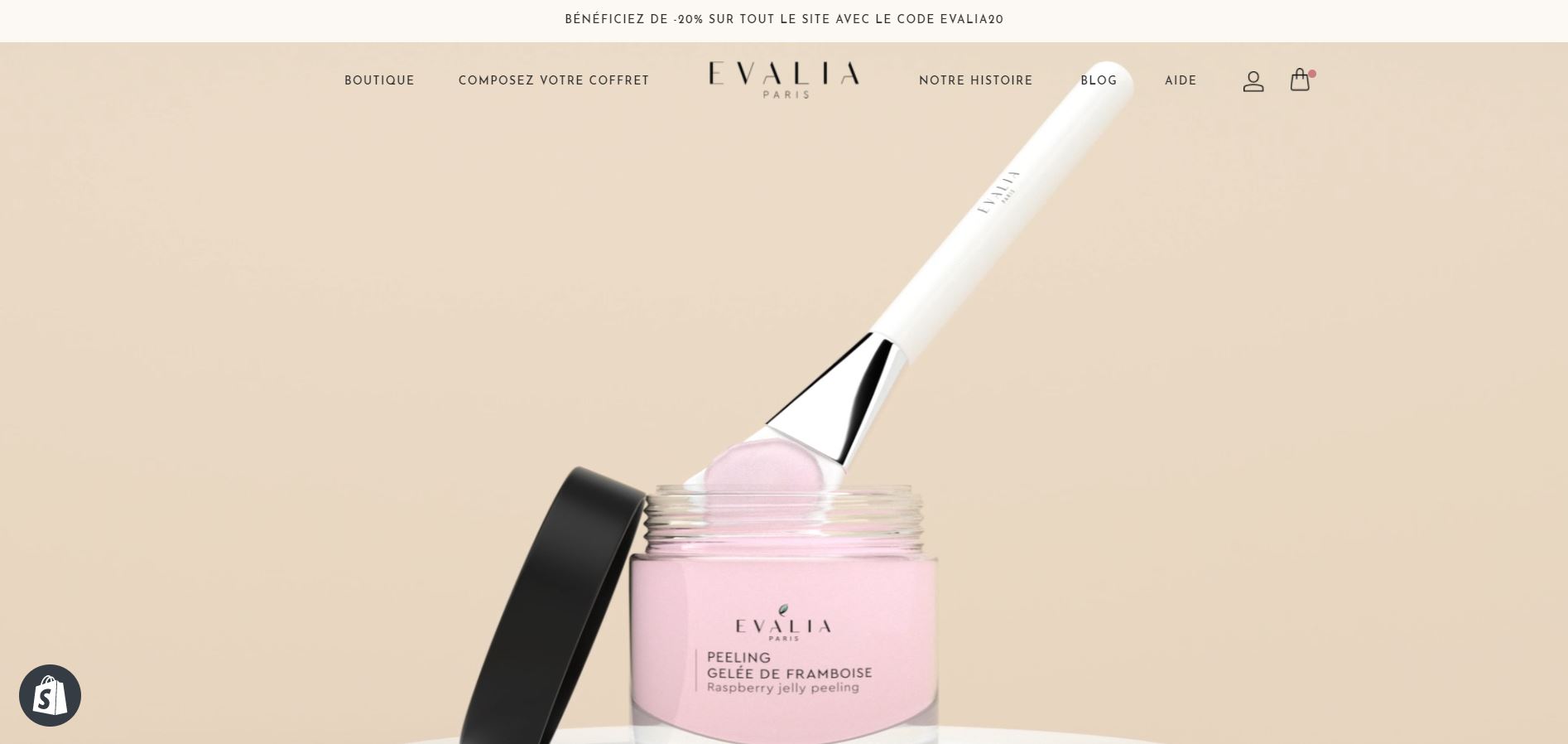 Theme Redesign and Customization for Evalia's Cosmetics Store