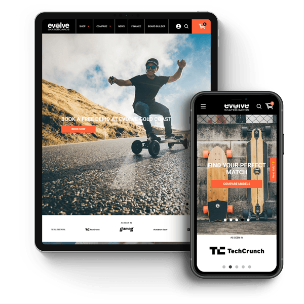 235% Increase in Sales from SEO & Shopping for Evolve Skateboards  screenshot