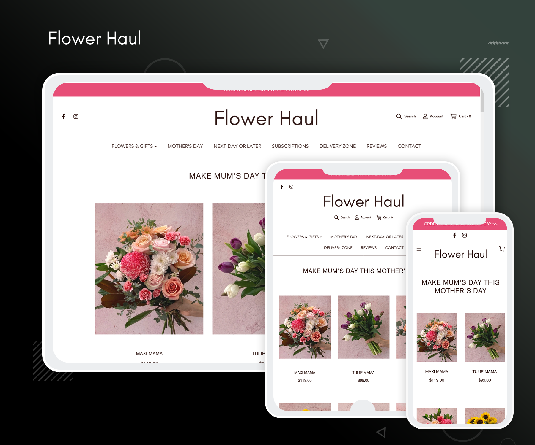 Shopify store design and customisation screenshot