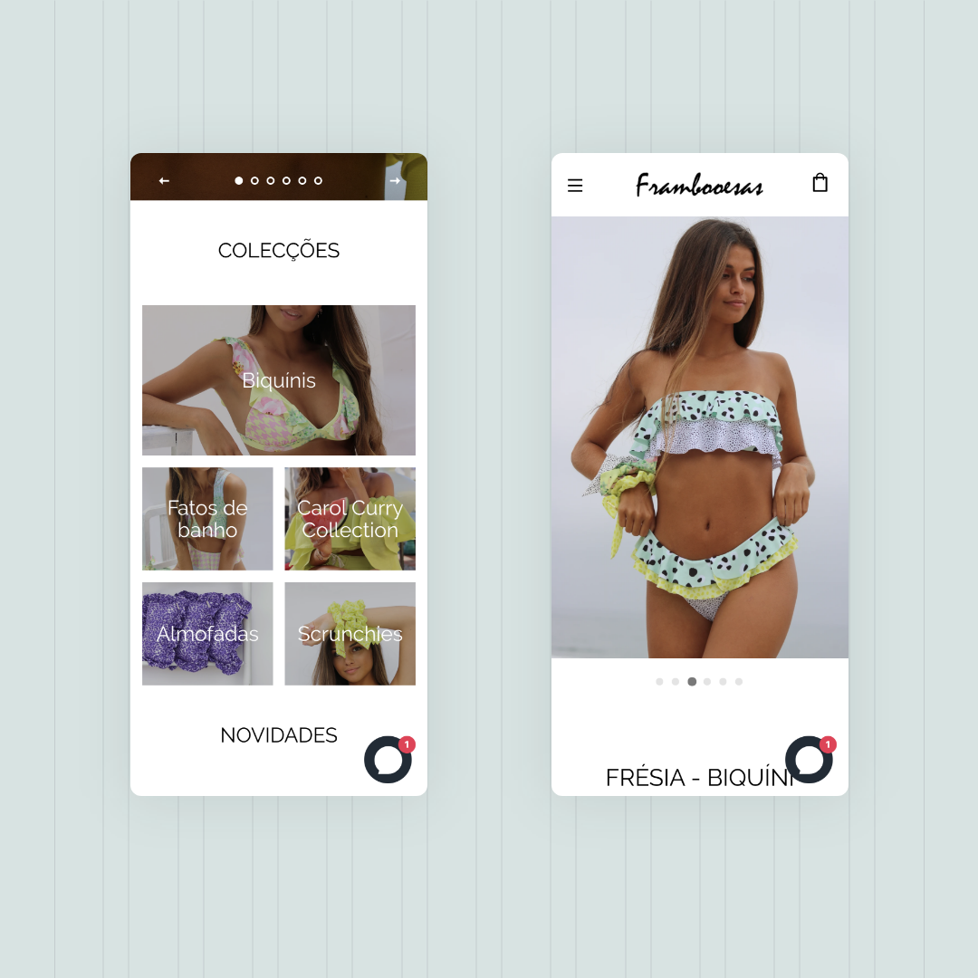 Frambooesas – E-commerce screenshot