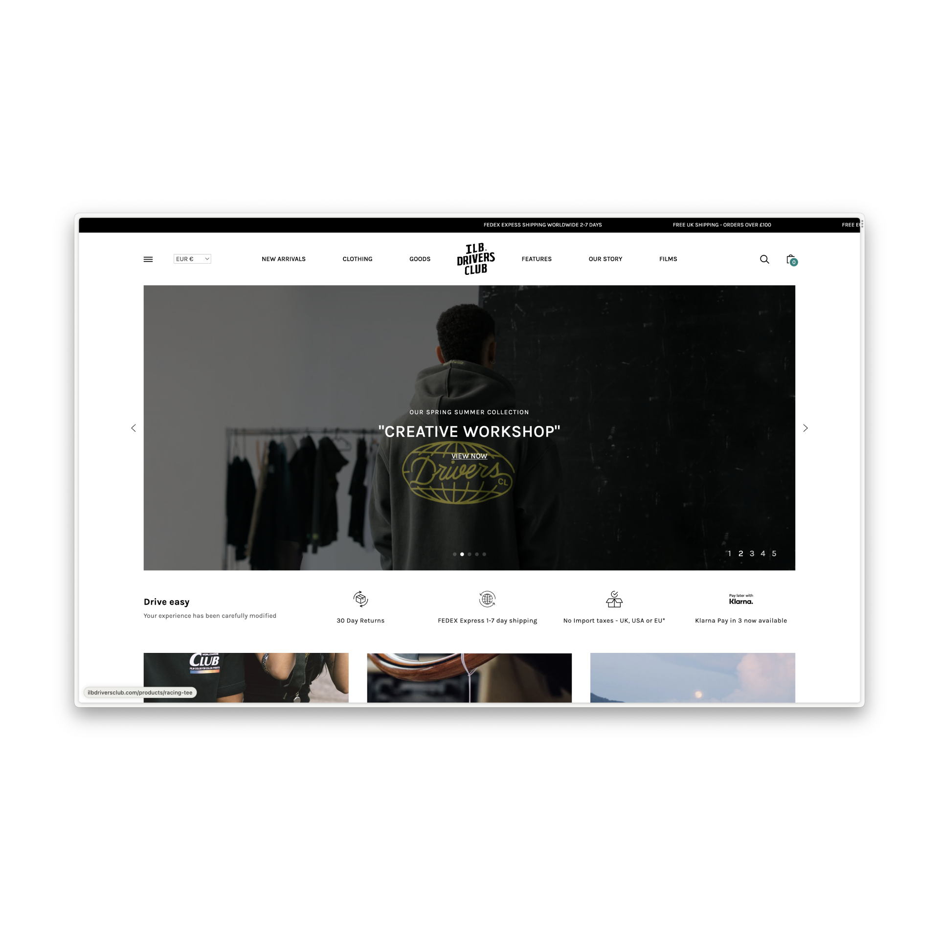 Enhancing the Ecommerce Experience for ILB Drivers Club