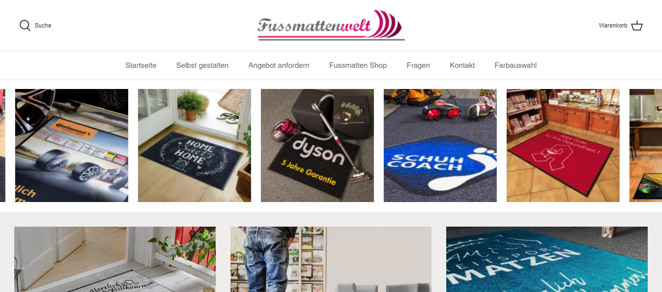 Website Theme Update and Homepage Functionality Enhancement for Fussmattenwelt