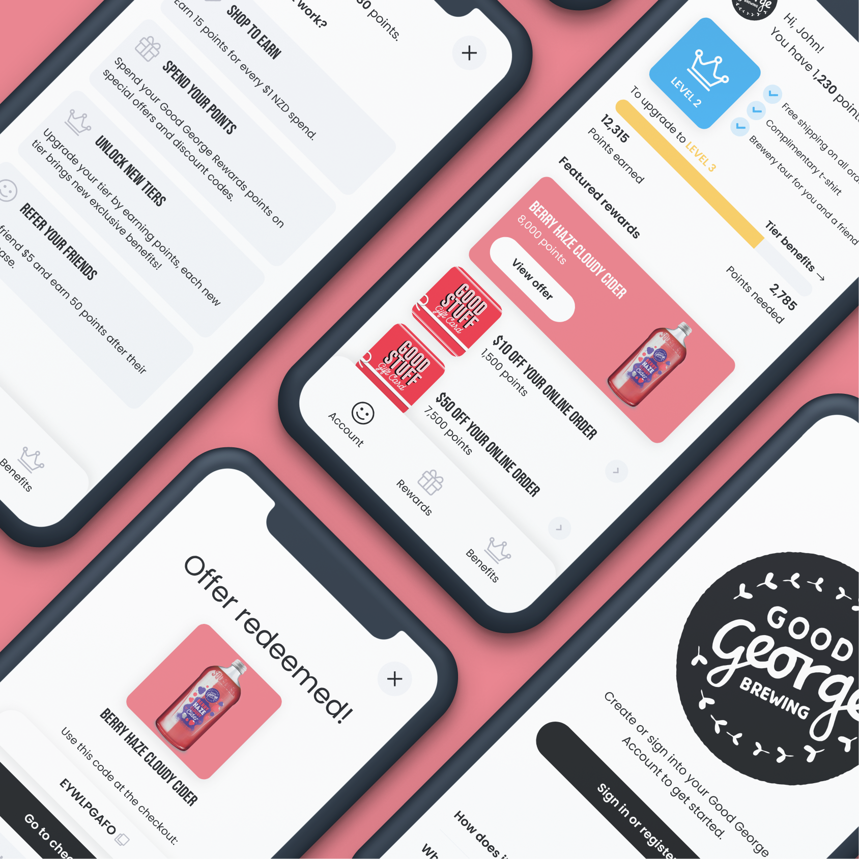 Custom Loyalty App Development for Good George Brewing
