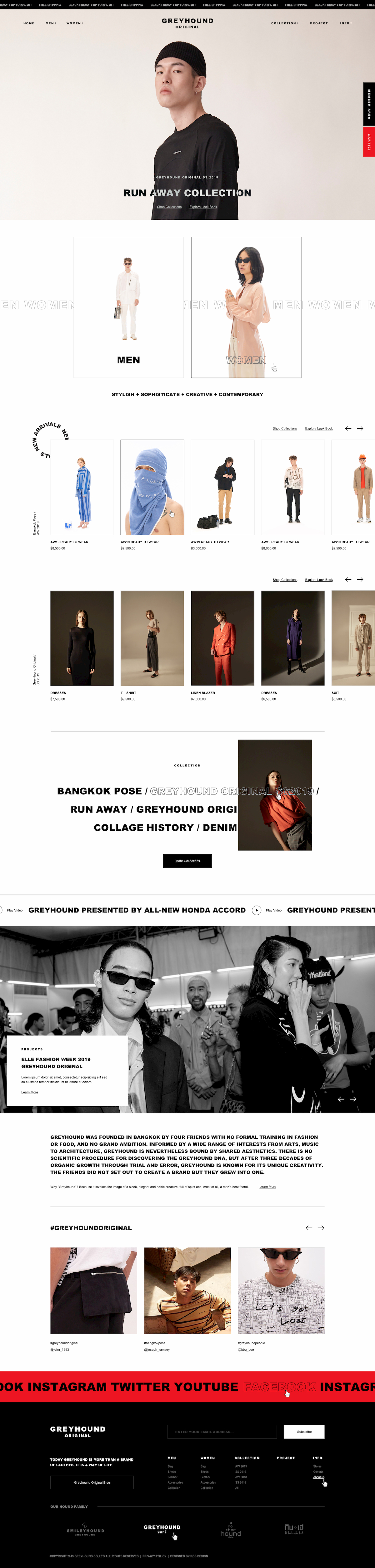 E-Commerce Website Design & Development for GREYHOUND: Capturing Street Fashion Aesthetics