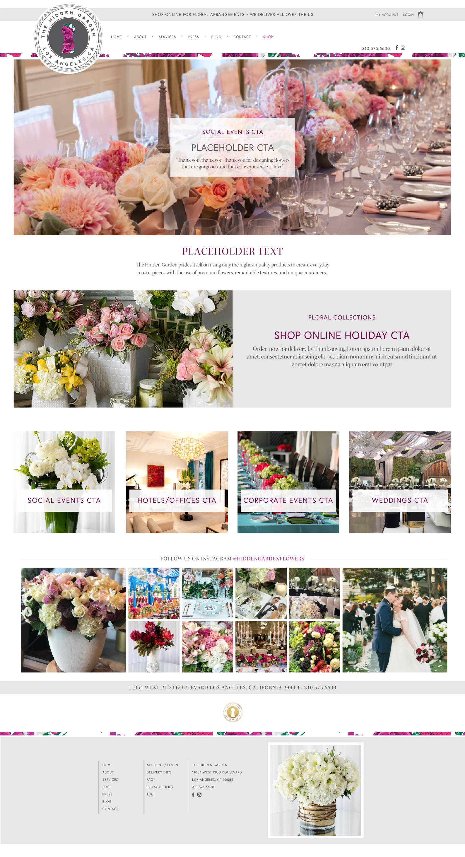 Custom Shopify Development for The Hidden Garden: Enhancing Event & Flower Delivery Services
