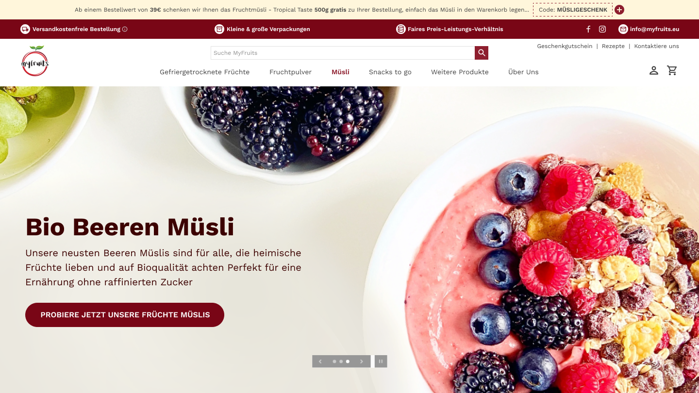 Optimizing MyFruits' Online Presence: SEO, Social Media, and Shopify Development