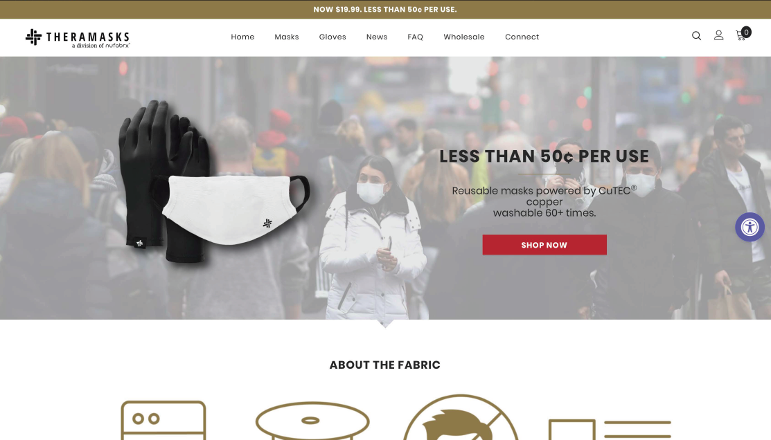 Comprehensive Branding and Website Launch for Nufabrx's TheraMasks