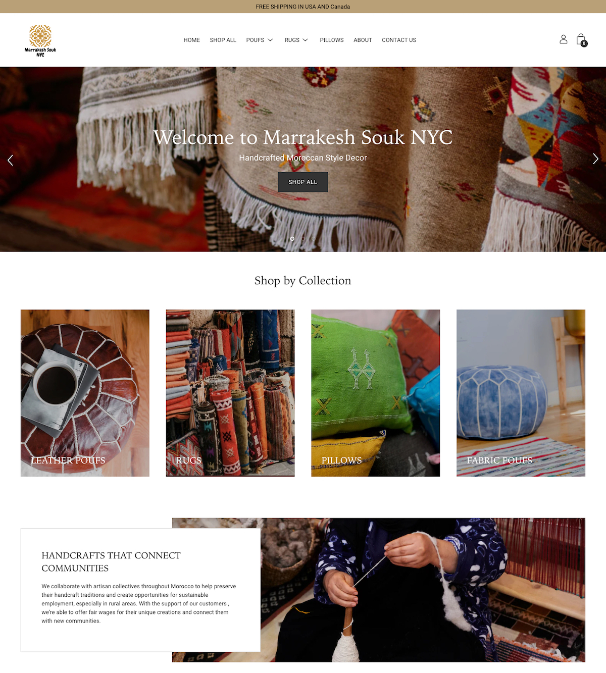 Website Design & Setup for Marrakesh Souk NYC: Showcasing Sustainable Crafts