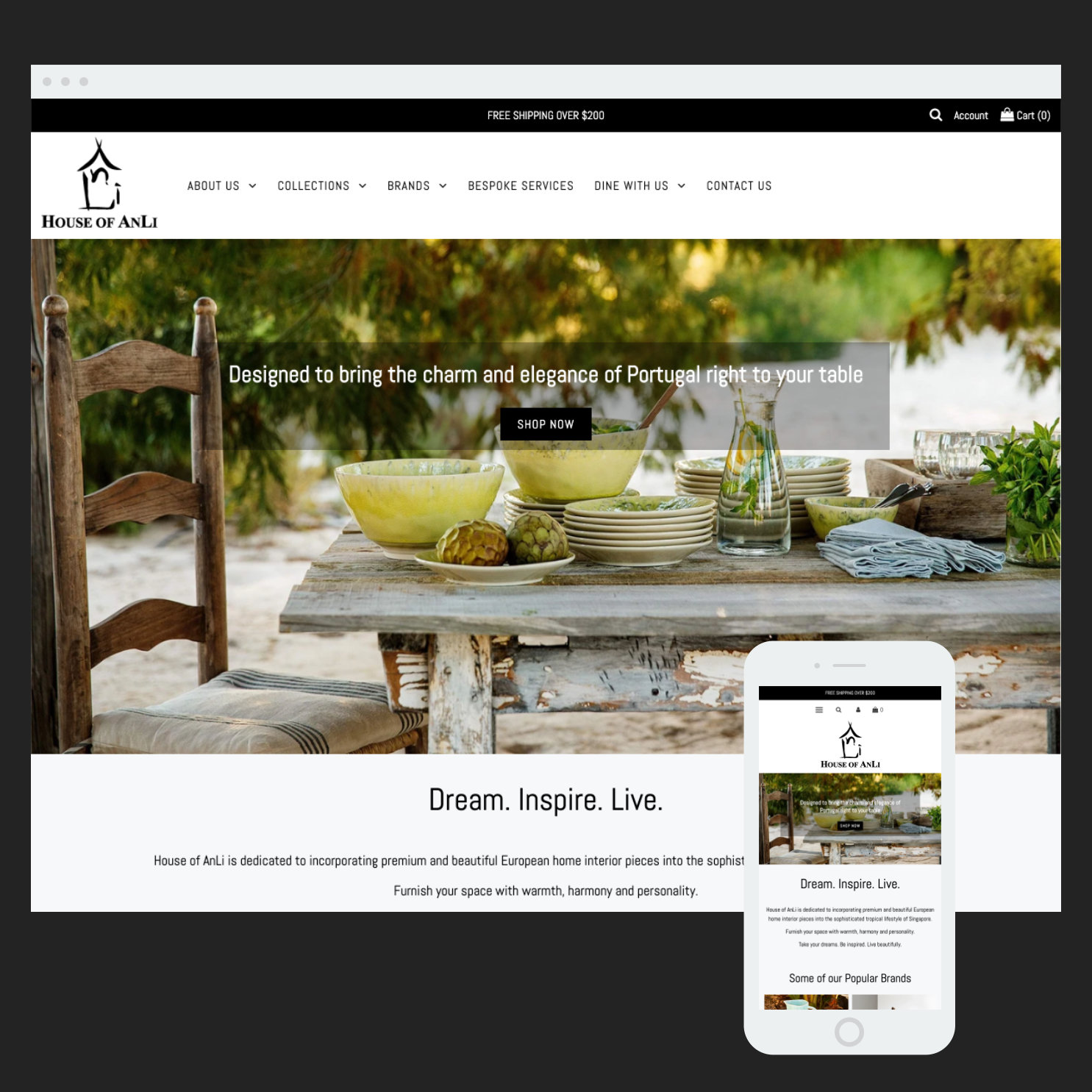 Complete Store Setup for Luxury Homewares Brand: House of AnLi