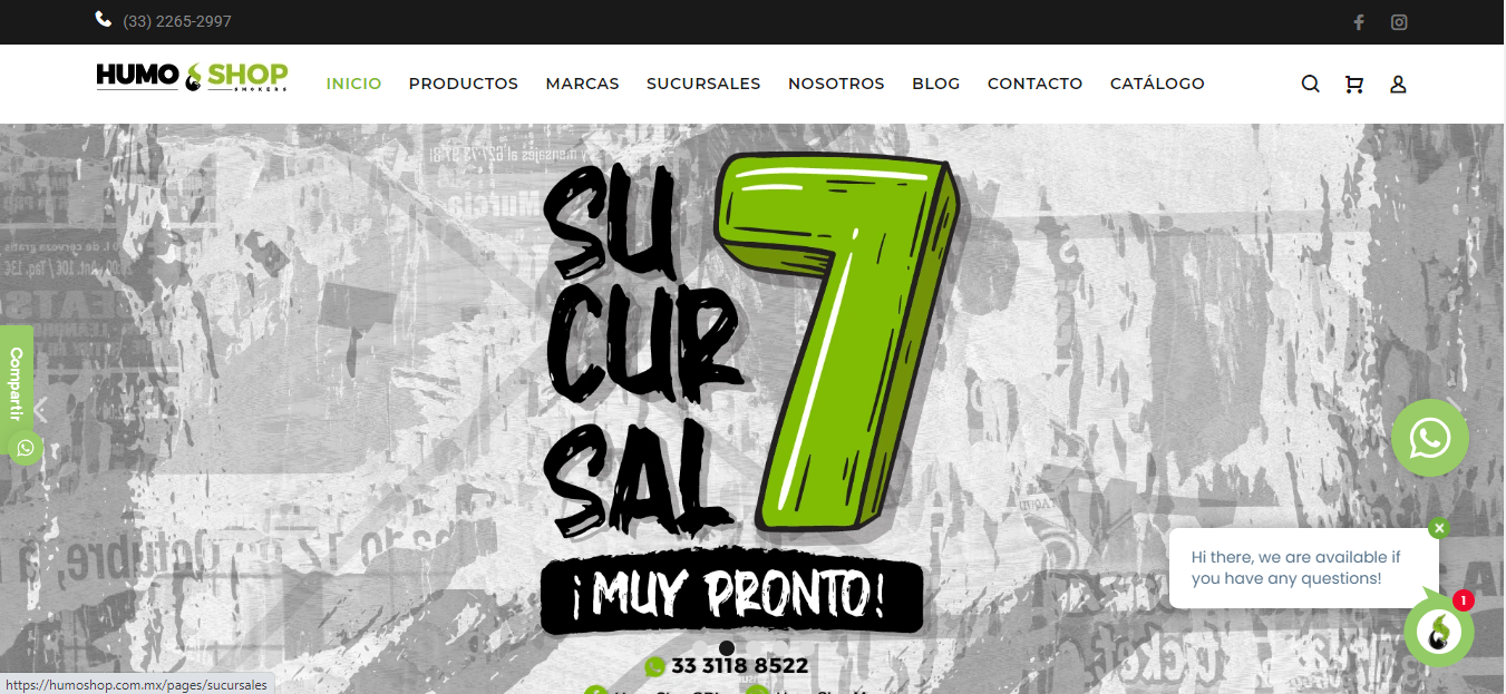 Diseño de tienda y setup Humo Shop screenshot