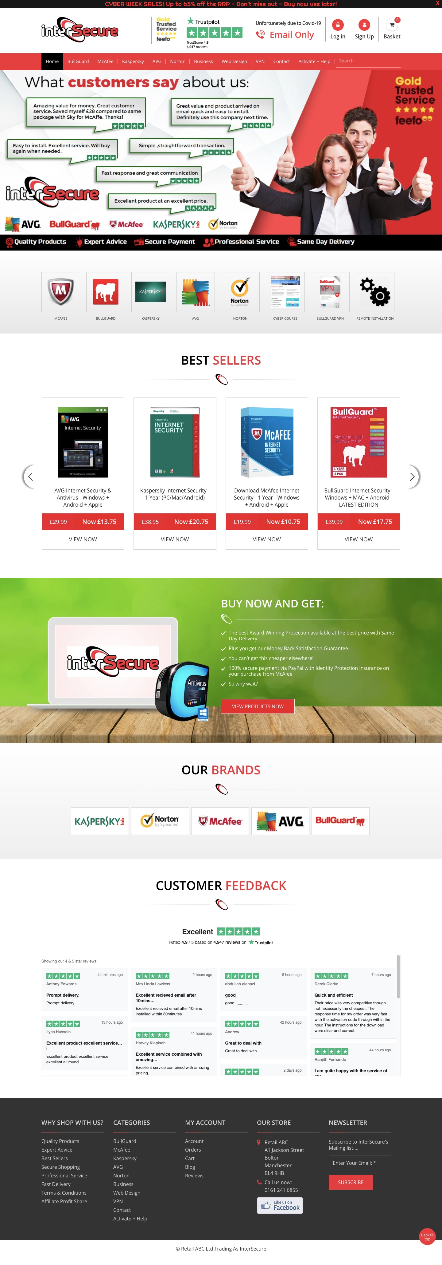 Custom eCommerce Store Setup and App Configuration for InterSecure