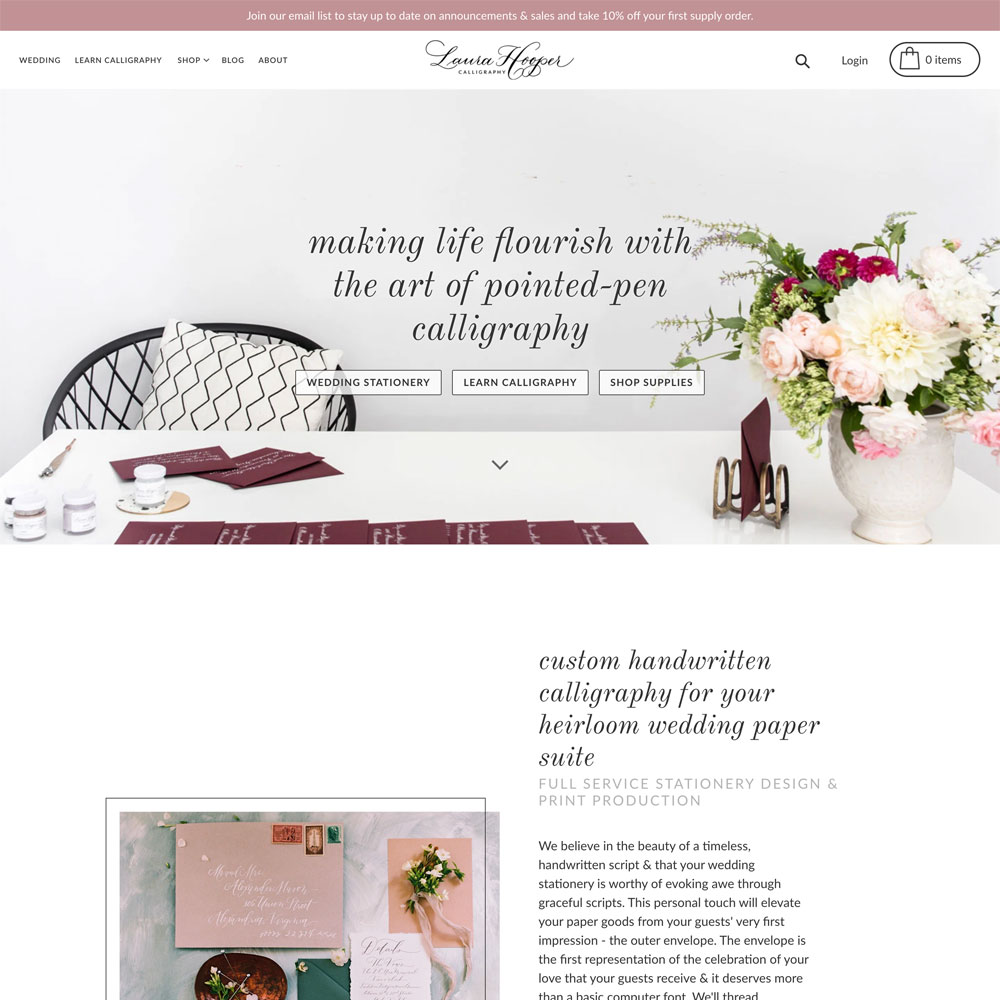 Laura Hooper Calligraphy Development screenshot