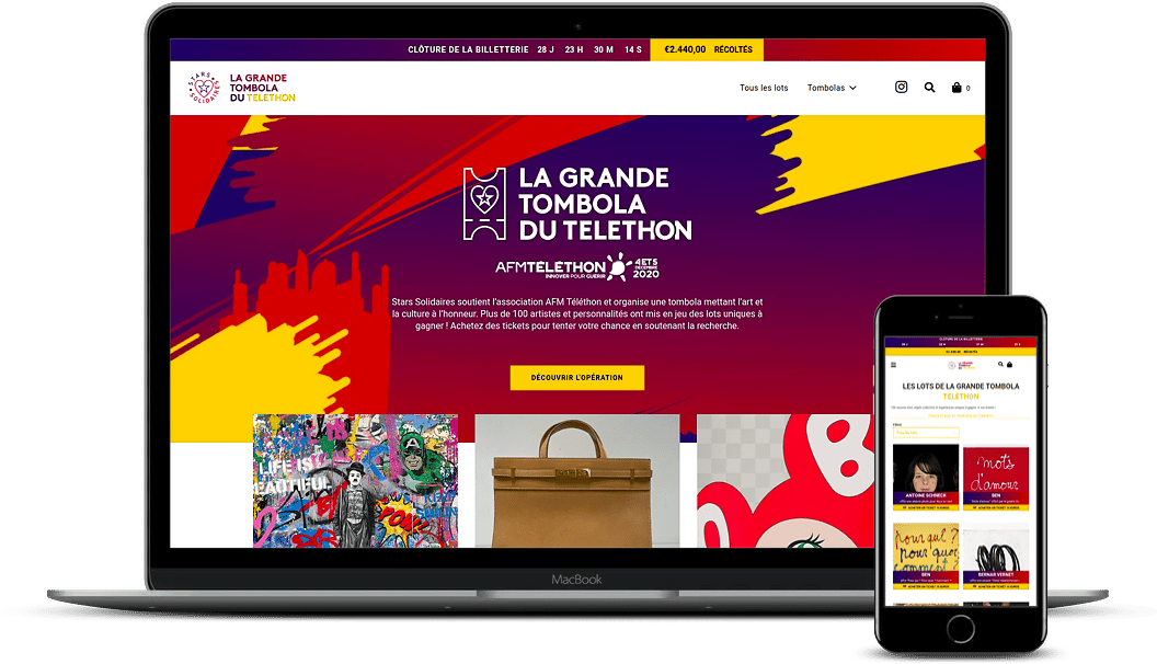 Custom Store Setup for Stars Solidaires: Fundraising through Lotteries