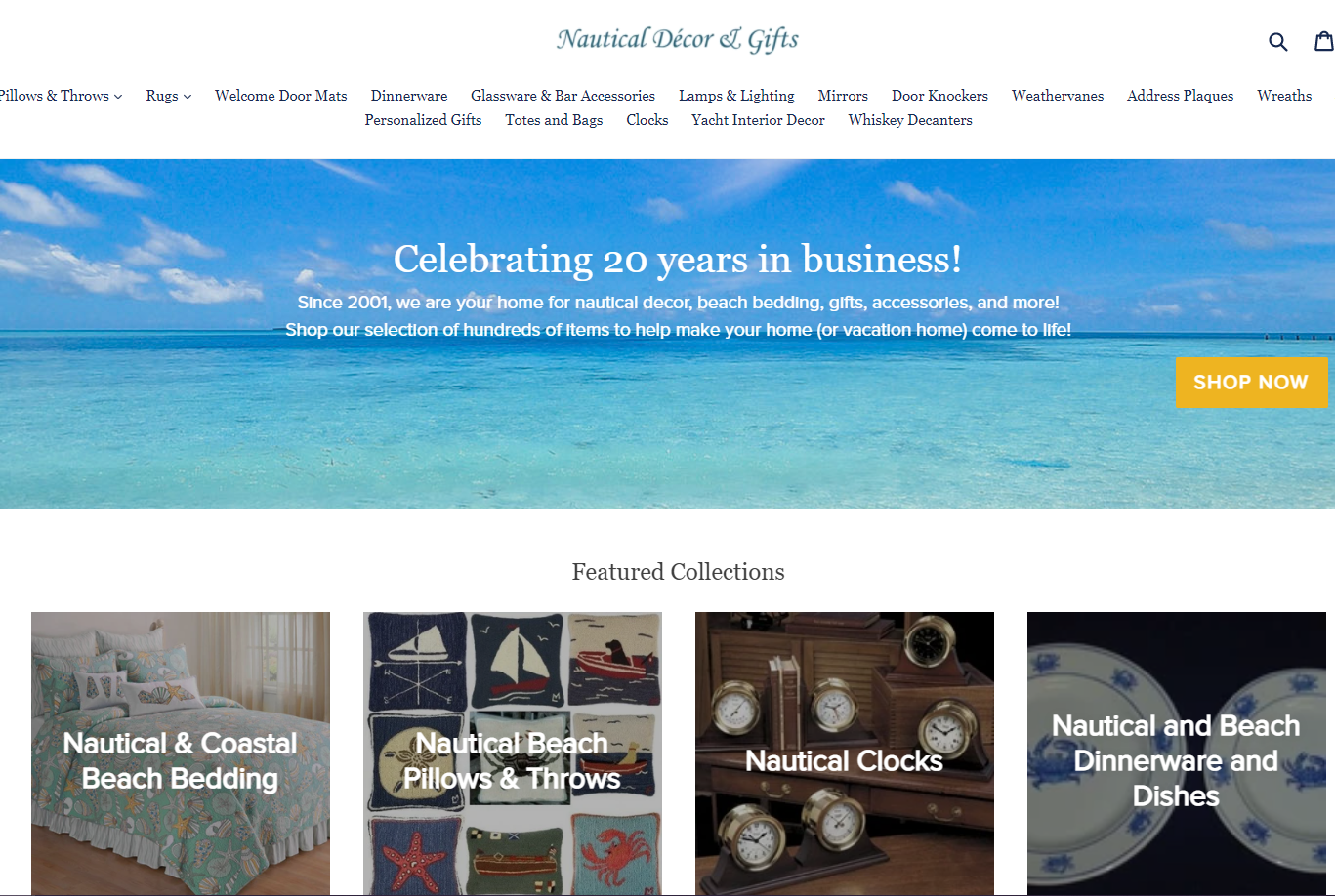 Migrated from Yahoo Stores screenshot