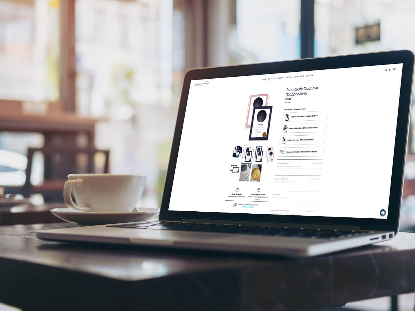 Sternentaufgenerator individueller Konfigurator screenshot