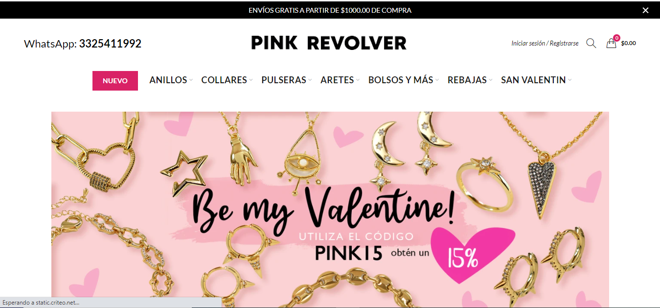Diseño de tienda y setup Pink Revolver screenshot