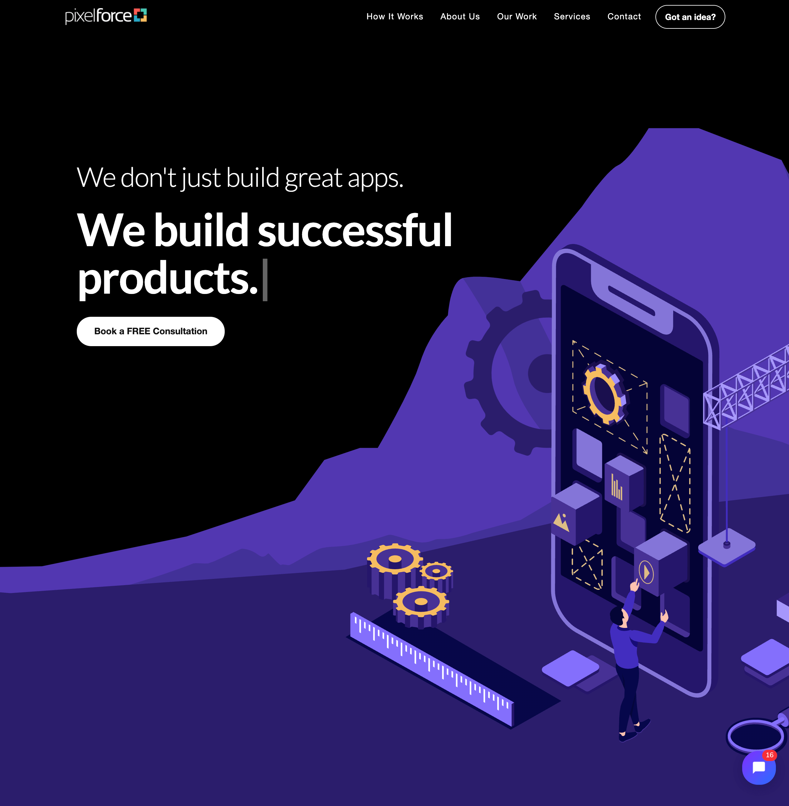 PixelForce - Website Design and Development screenshot