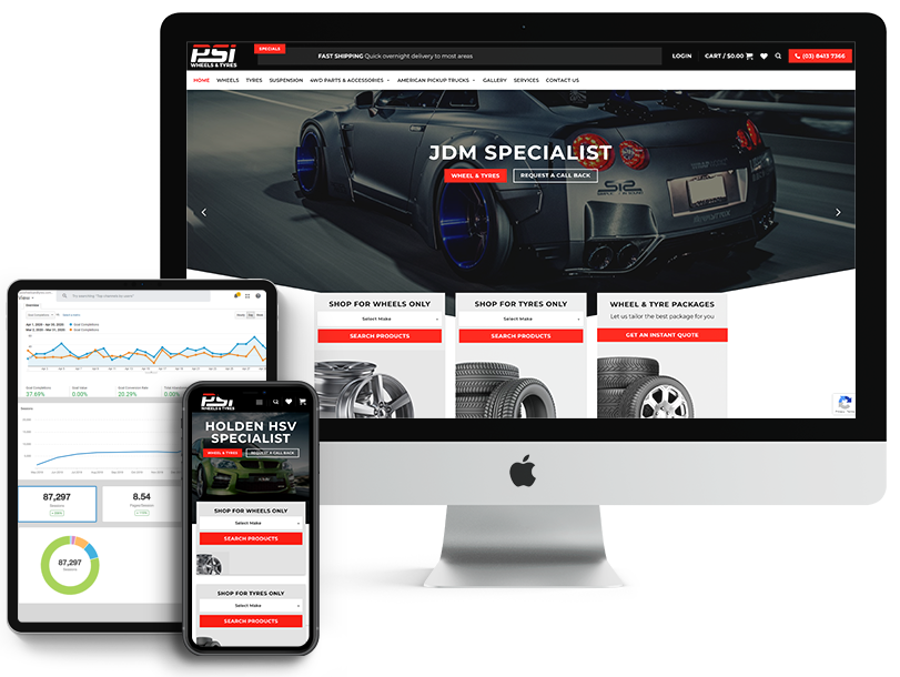 522% in All Traffic Year on Year for PSI Wheels & Tyres  screenshot
