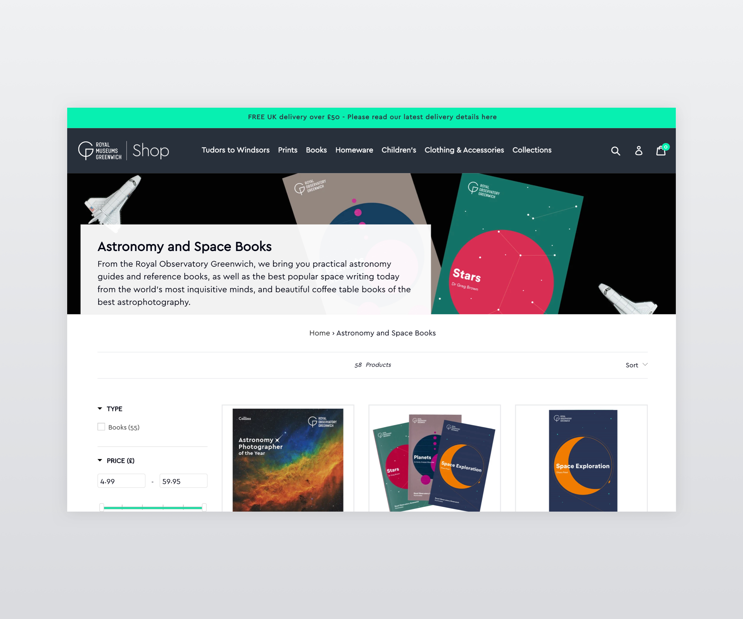 Creating an accessible store for Royal Museums of Greenwich screenshot