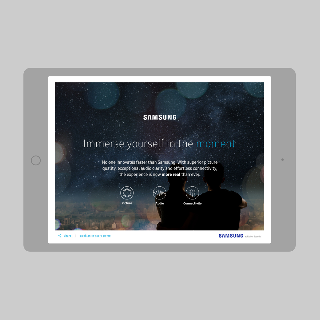 Samsung Microsite screenshot
