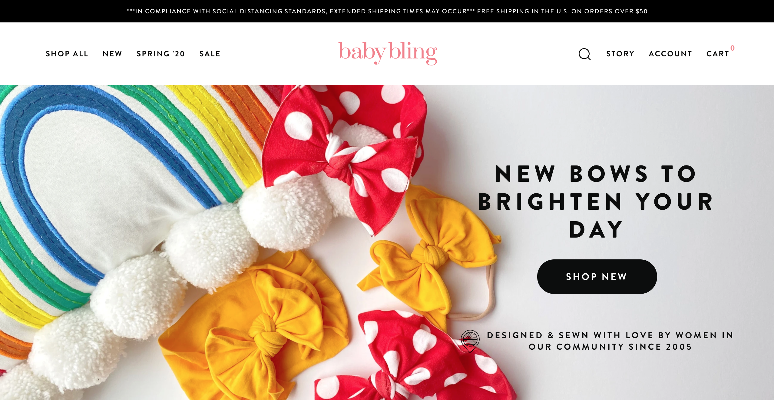 Website Design & Development for Baby Bling Bows