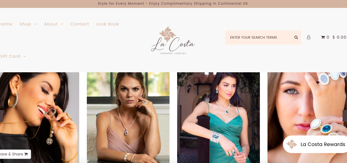 La Costa Organic Jewelry screenshot