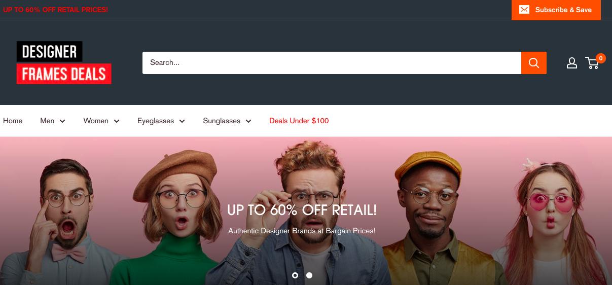 eCommerce Website Development for Designer Eyewear Retailer