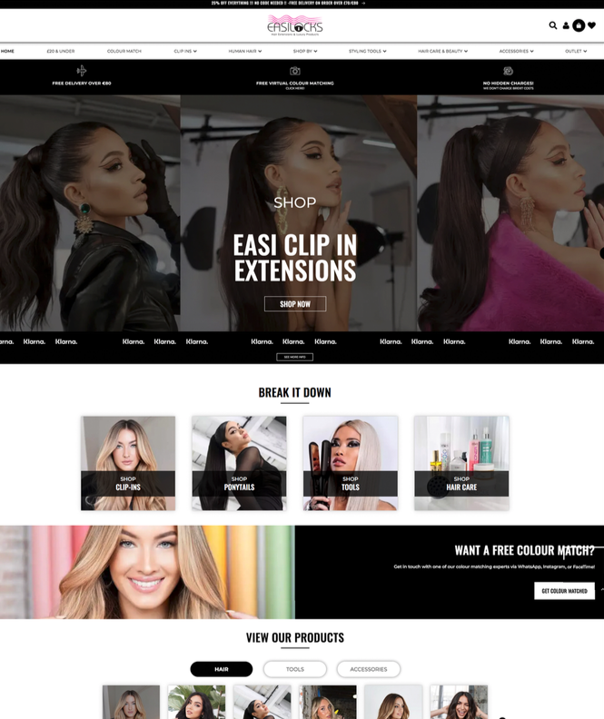 Easilocks Custom Built Website screenshot