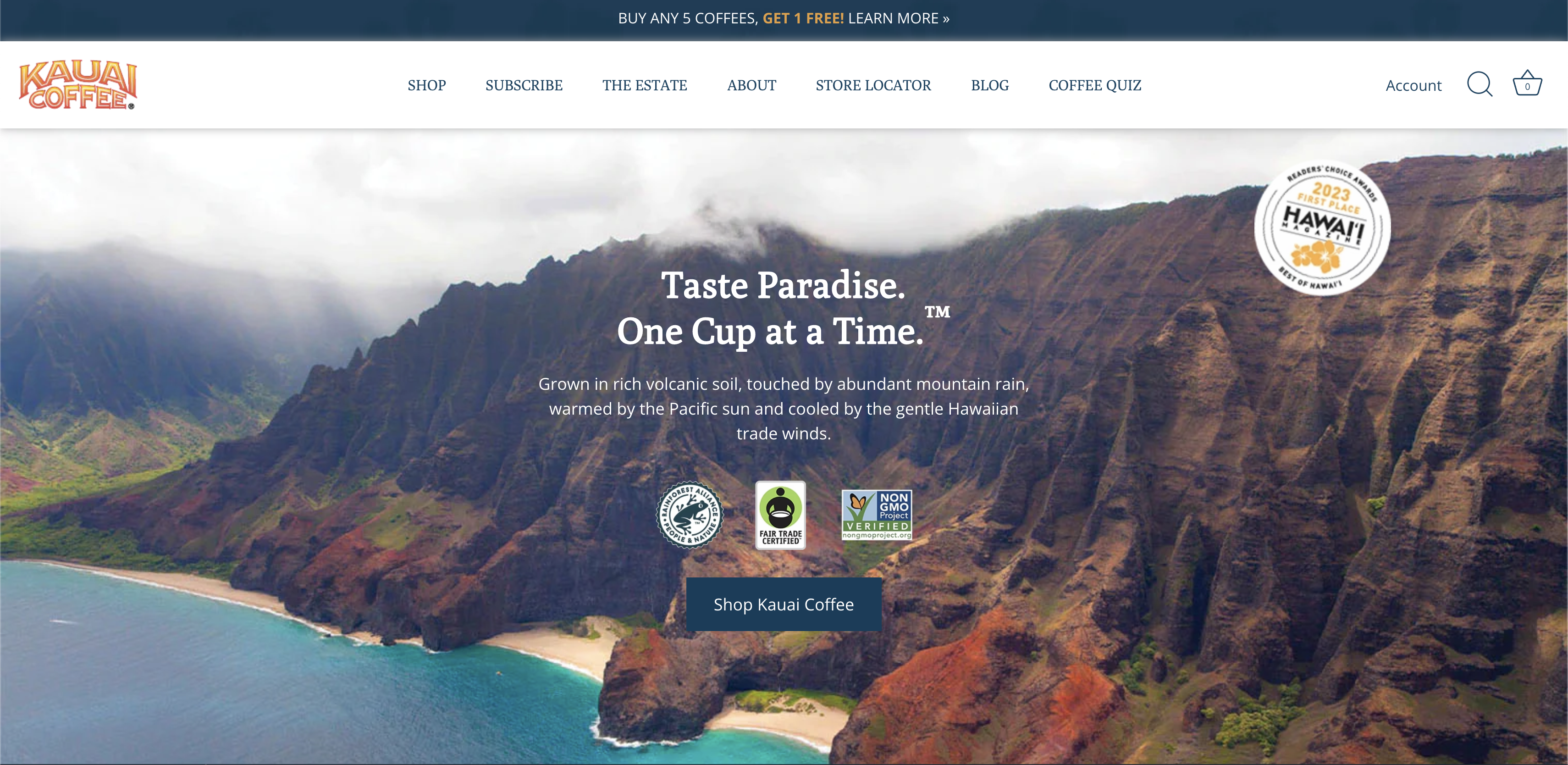 Comprehensive Website Migration & Build for Kauai Coffee