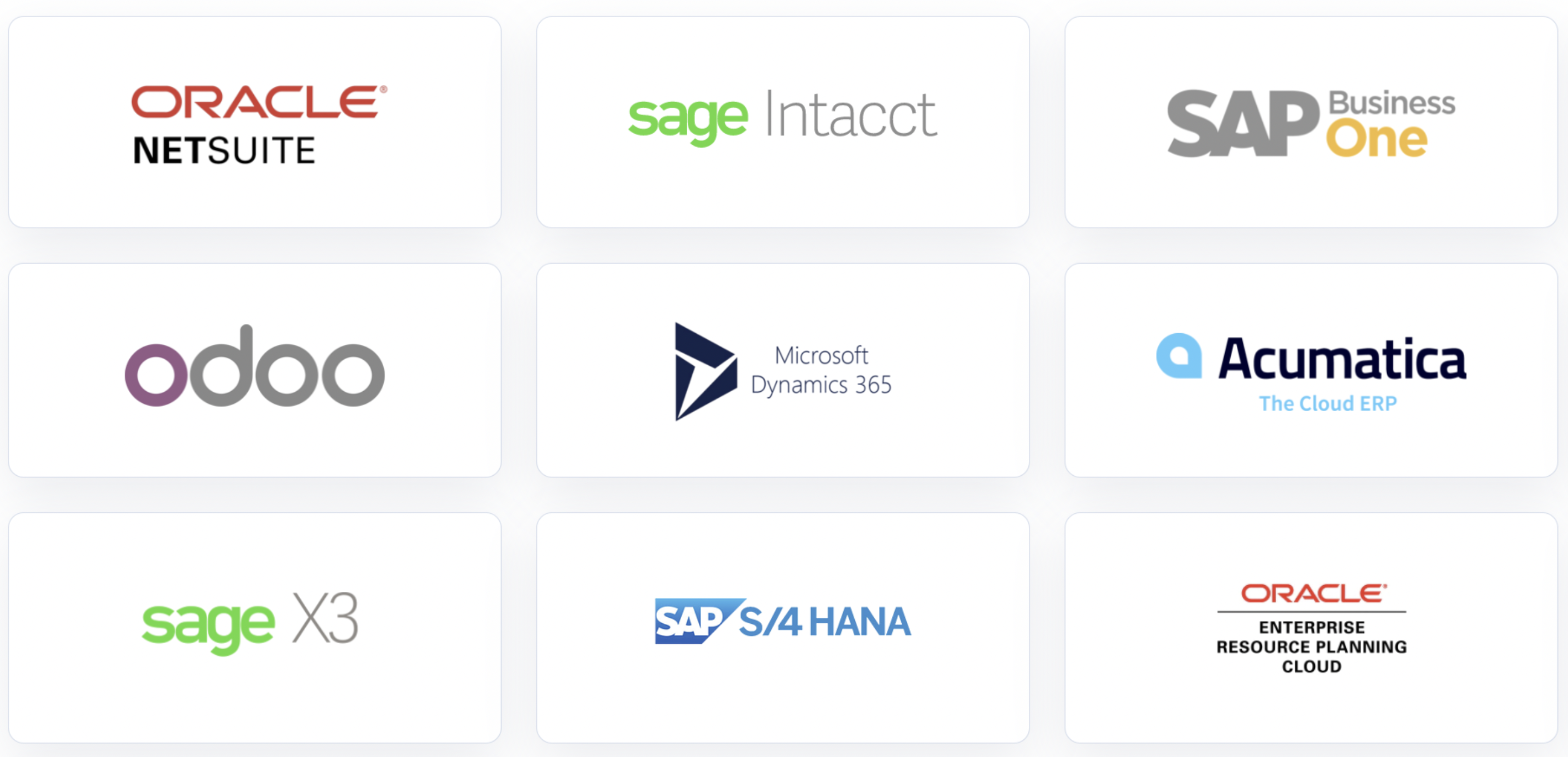 ERP Integration with Industry Leading Platforms screenshot