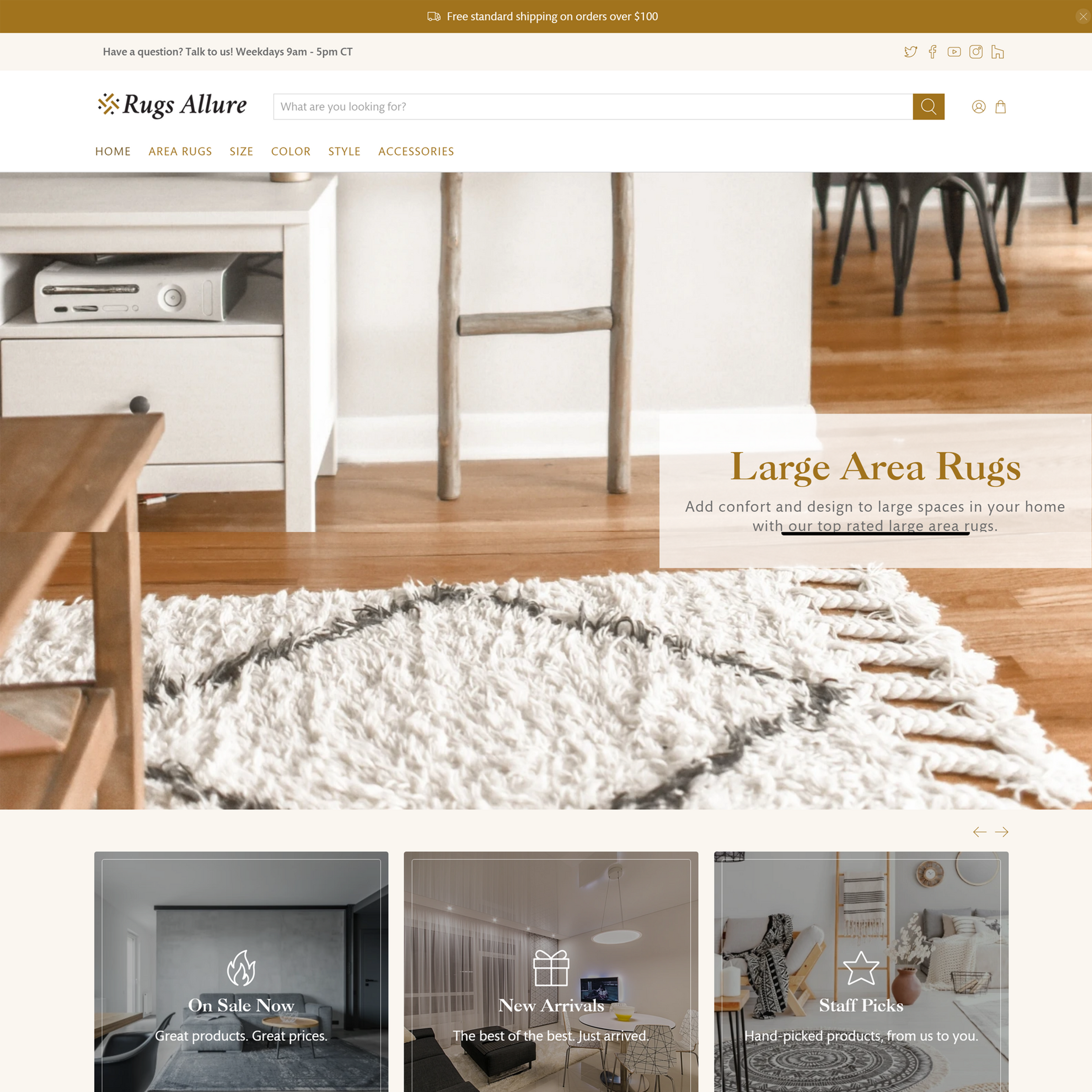 Comprehensive Theme Makeover and Customizations for Rugs Allure