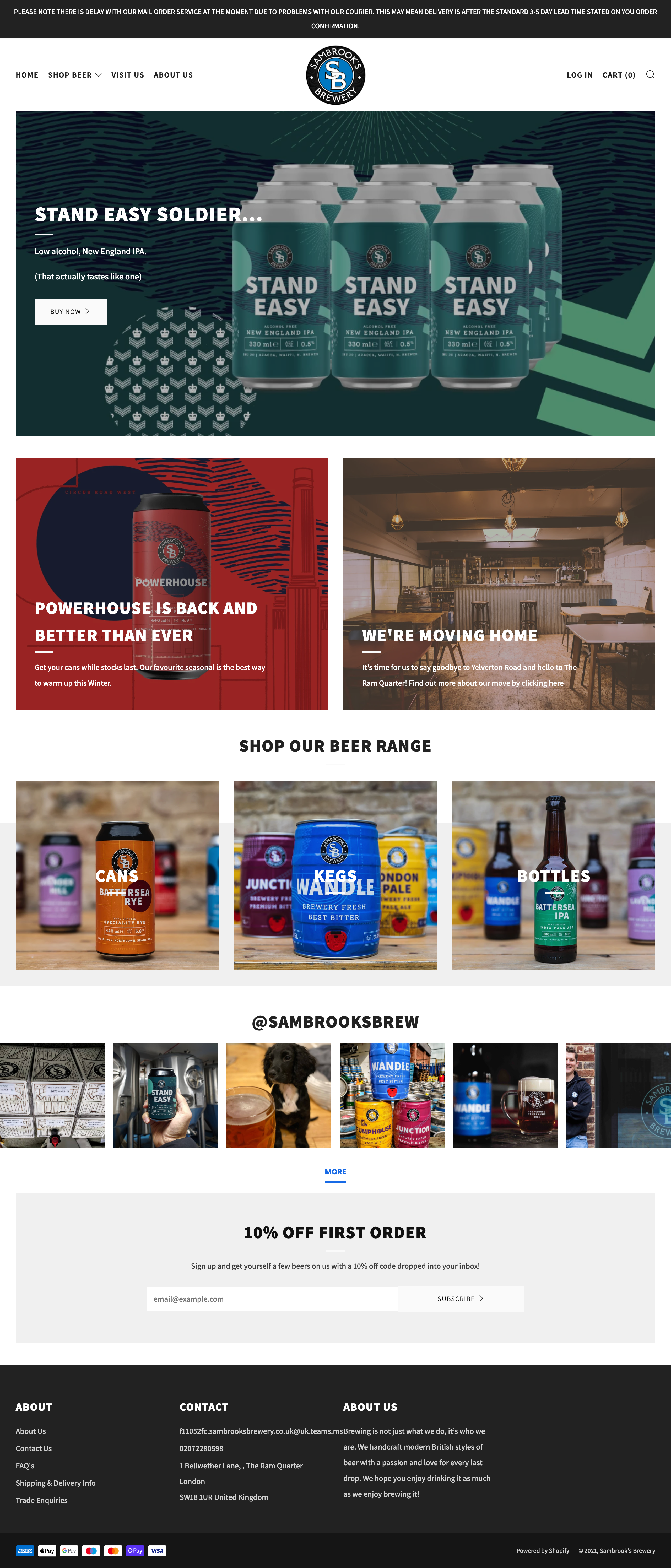 Premium Theme Setup and Customizations for Sambrooks Brewery