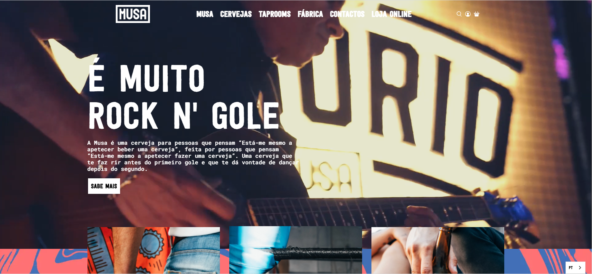 Cerveja Musa's Website screenshot