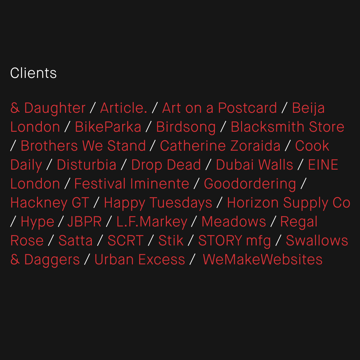 Current Client Portfolio Overview