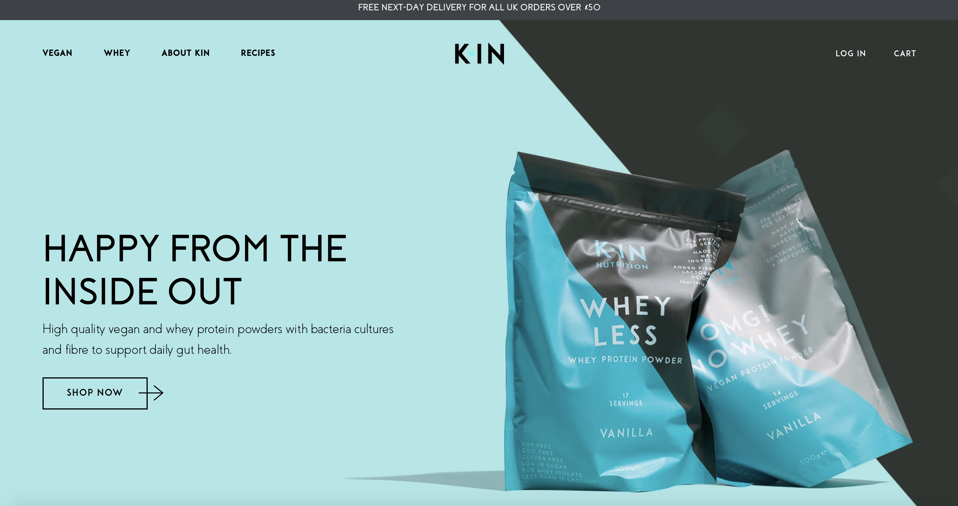 Custom Template Design & Build for KIN Nutrition