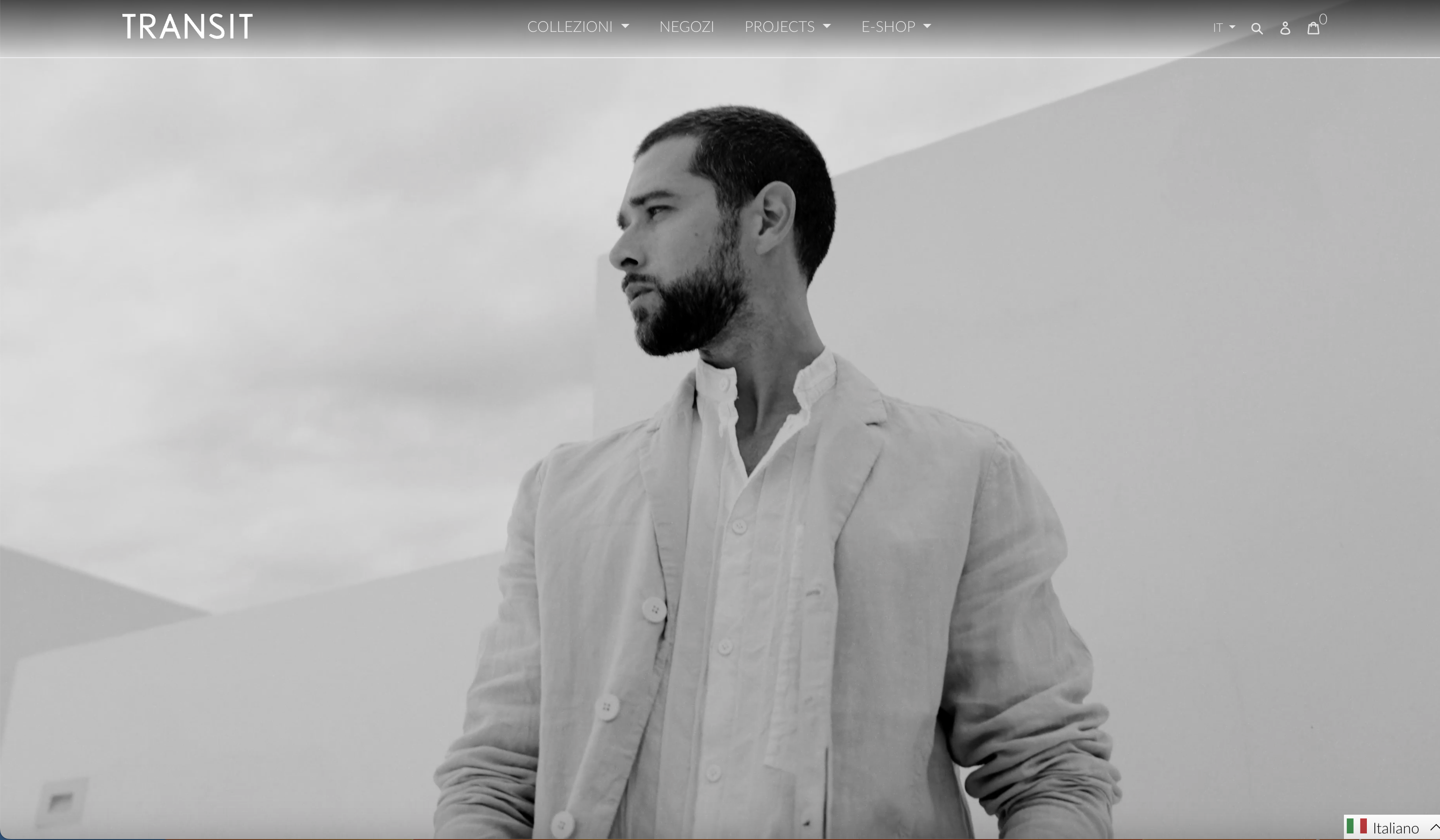 Transit sito in Shopify con tema custom screenshot