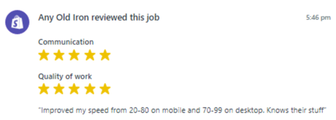 Site performance and speed screenshot
