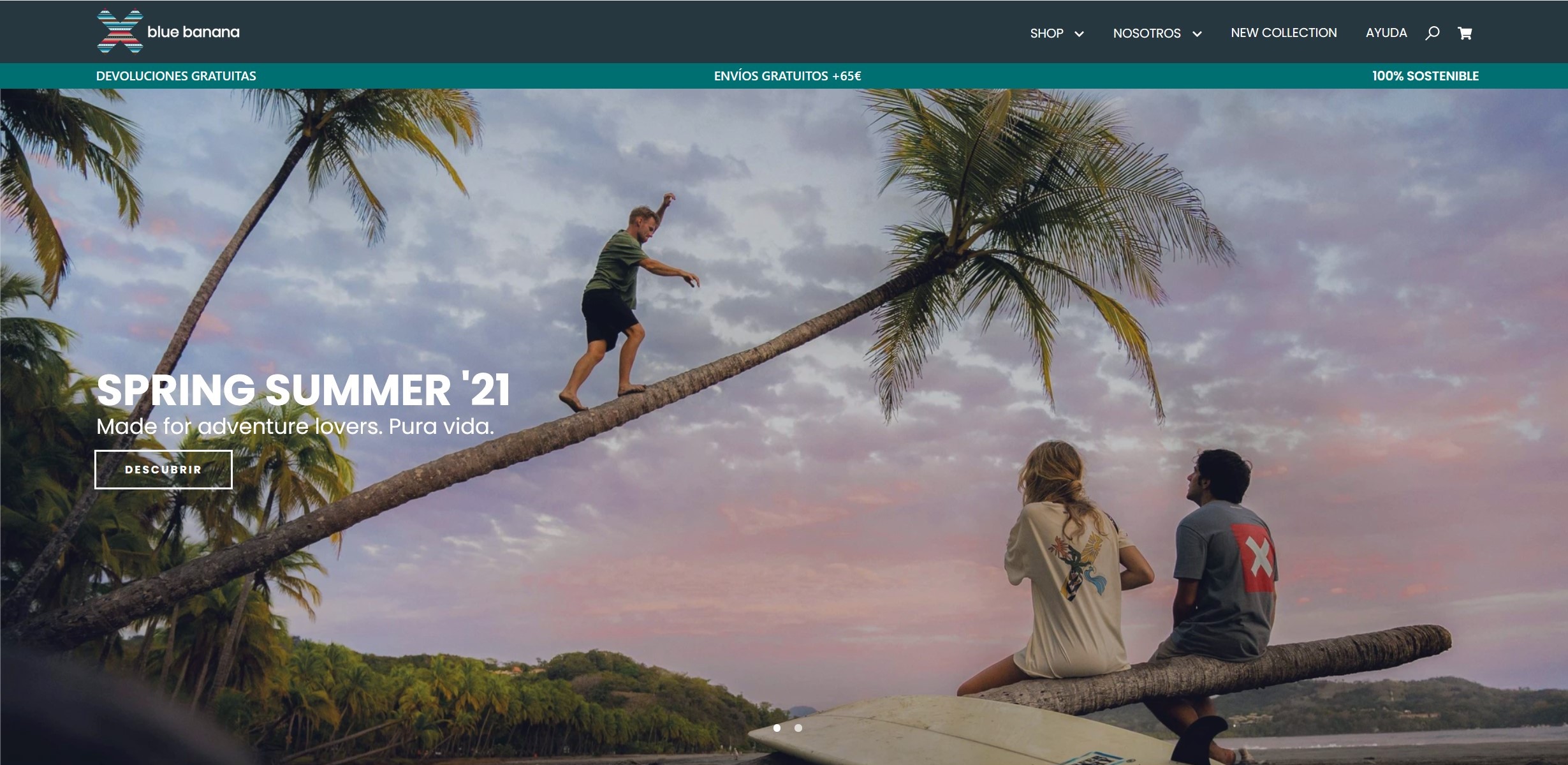 Blue Banana Brand logistics screenshot