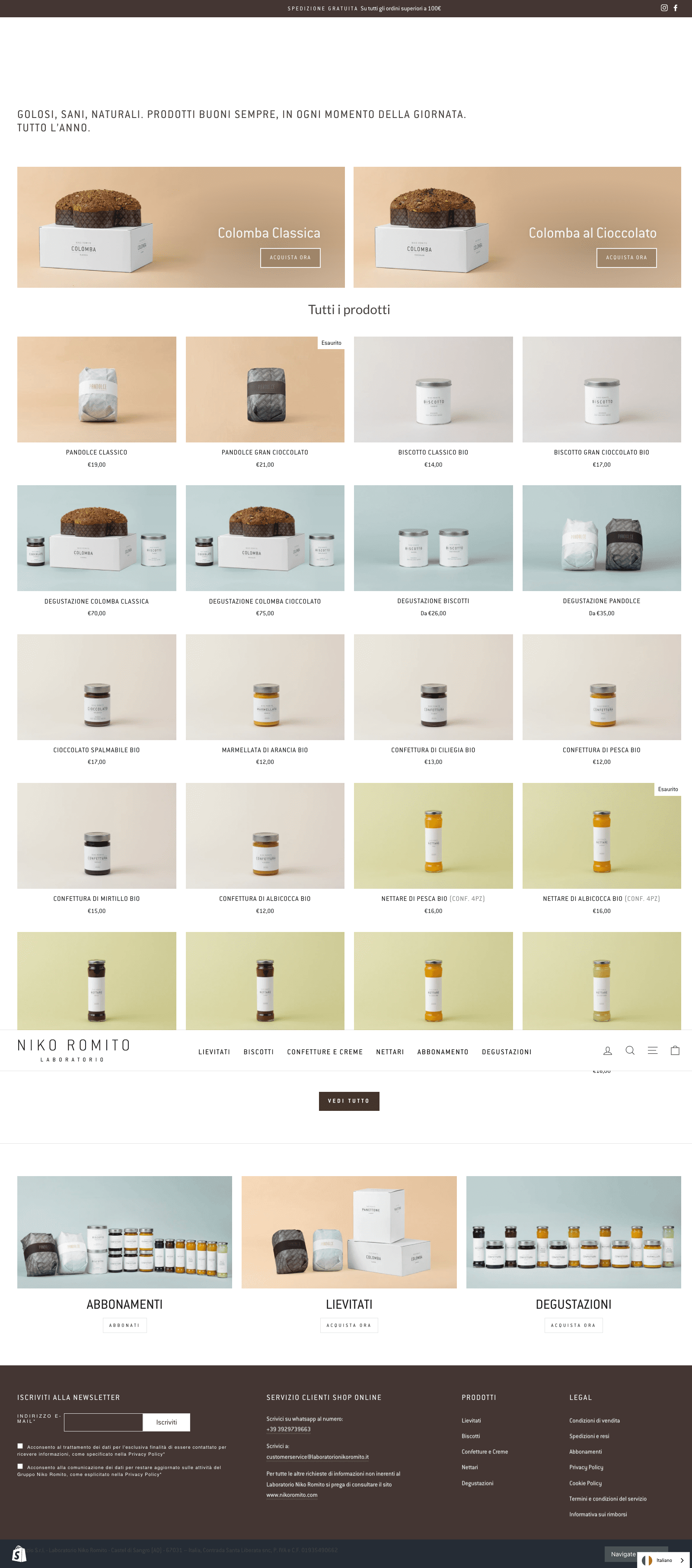 Comprehensive Store Build and Integration for Laboratorio Niko Romito