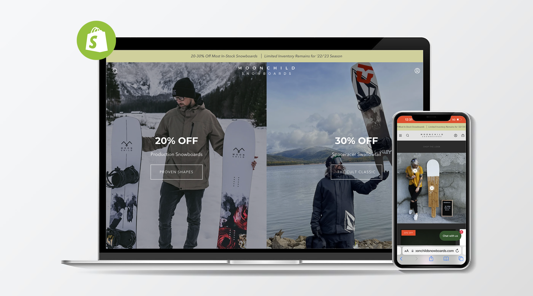 Moonchild Snowboards screenshot