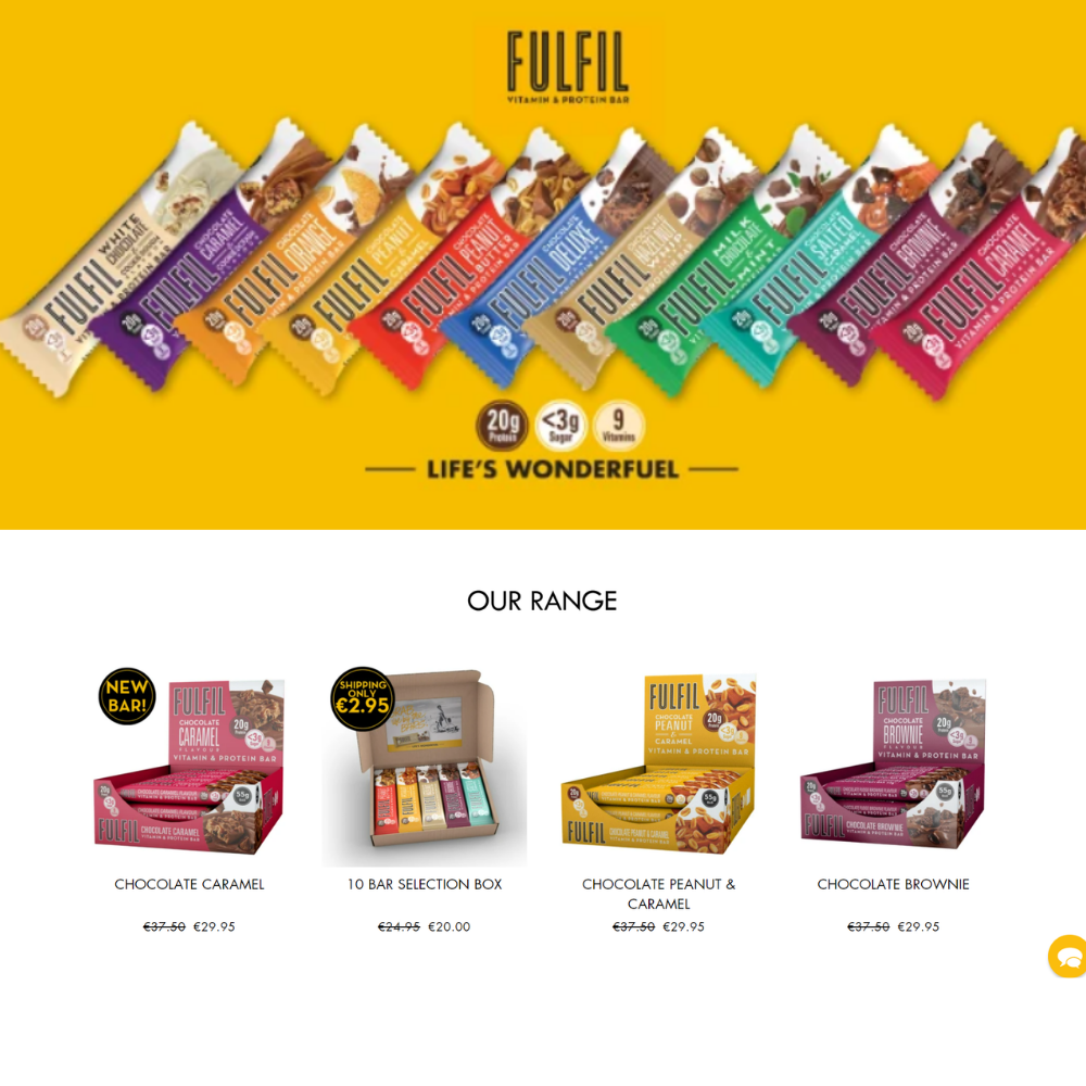 Fulfil Nutrition website build  screenshot