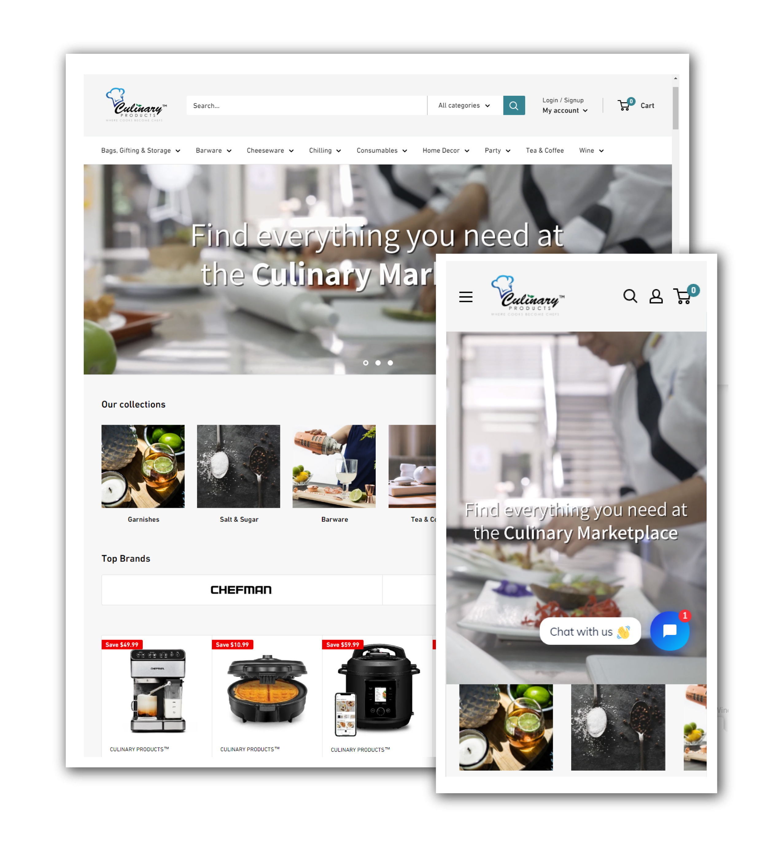 Custom Theme Development and Integration for Culinary Products