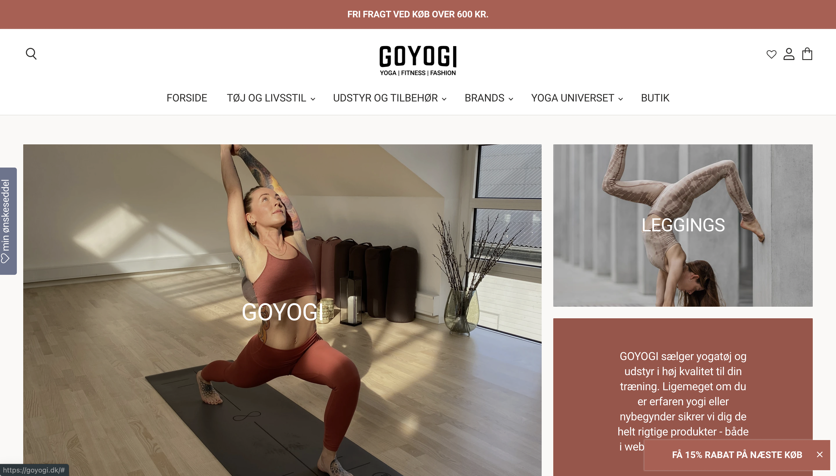 Redesign Project for Danmarks Største Yoga Shop: Goyogi