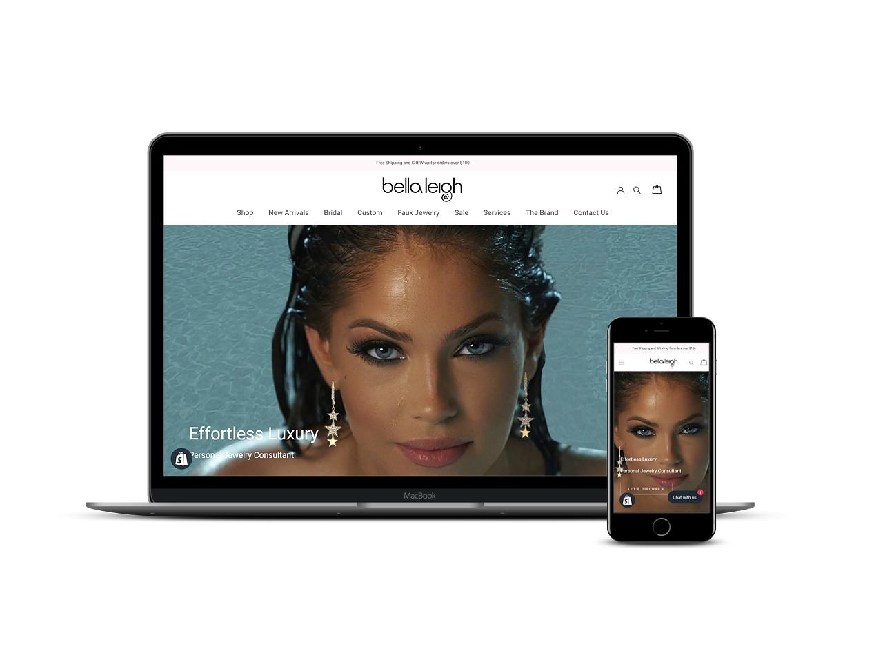 Custom Development and Design for Bella Leigh Jewelry Shop