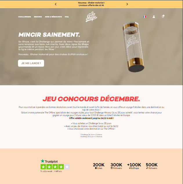 Refonte et personnalisation du thème de So Shape screenshot