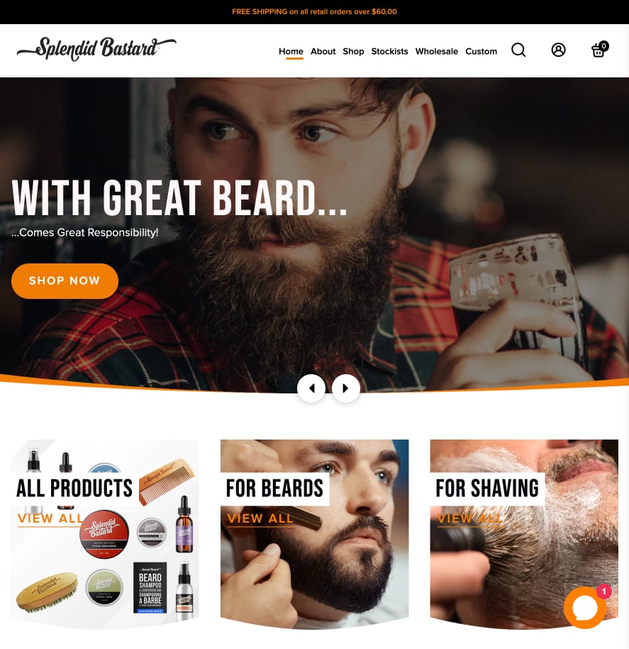 Custom Shopify Website Design & Development for Beard Products